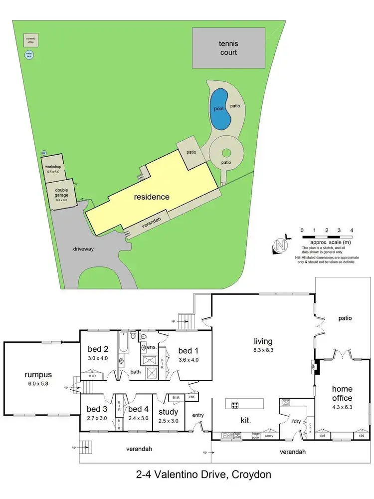 Floorplan of Homely house listing, 2-4 Valentino Drive, Croydon VIC 3136