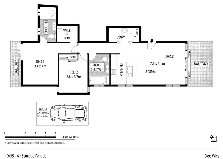 Floorplan of Homely unit listing, 19/35-41 Sturdee Parade, Dee Why NSW 2099