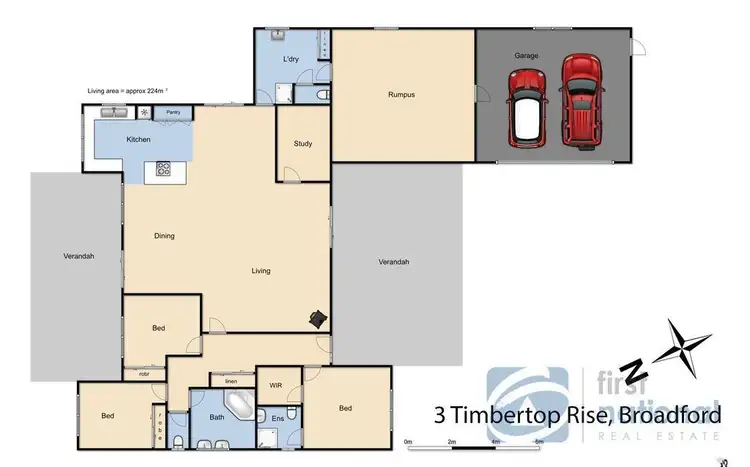 Floorplan of Homely house listing, 3 Timbertop Rise, Broadford VIC 3658