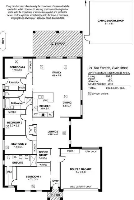 Floorplan of Homely house listing, 21 The Parade, Blair Athol SA 5084