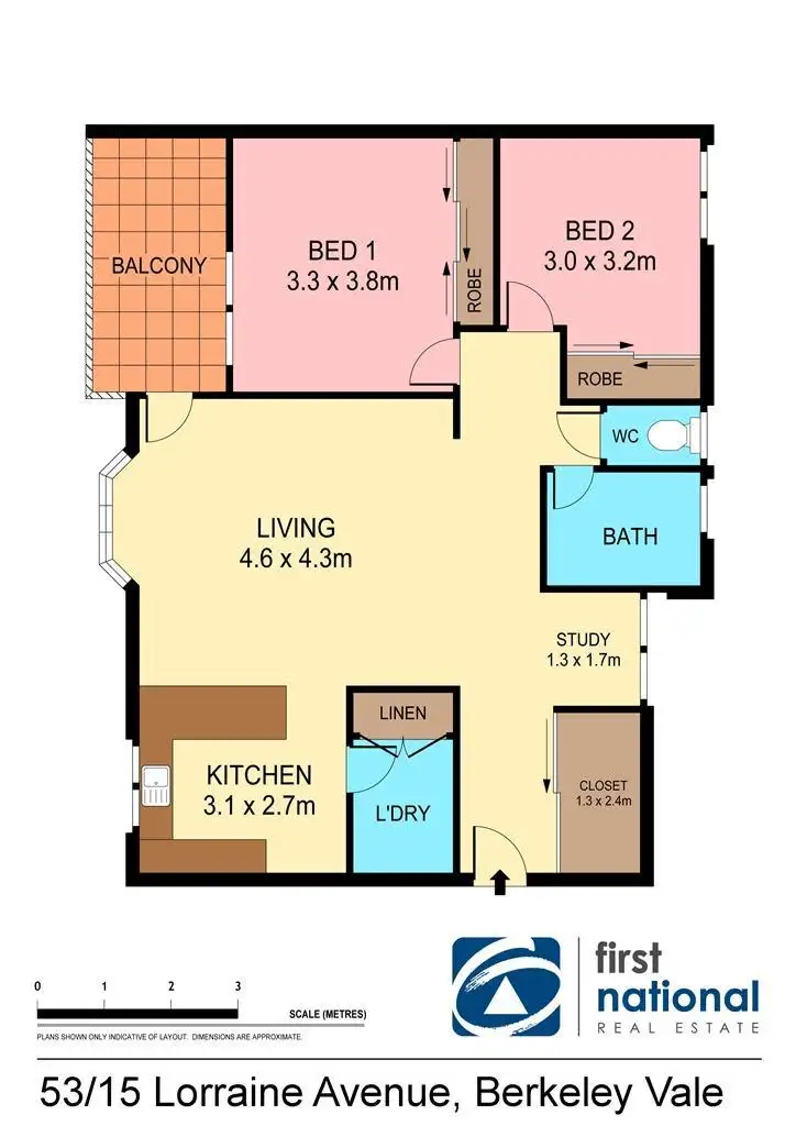 Floorplan of Homely apartment listing, 53/15 Lorraine Avenue, Berkeley Vale NSW 2261