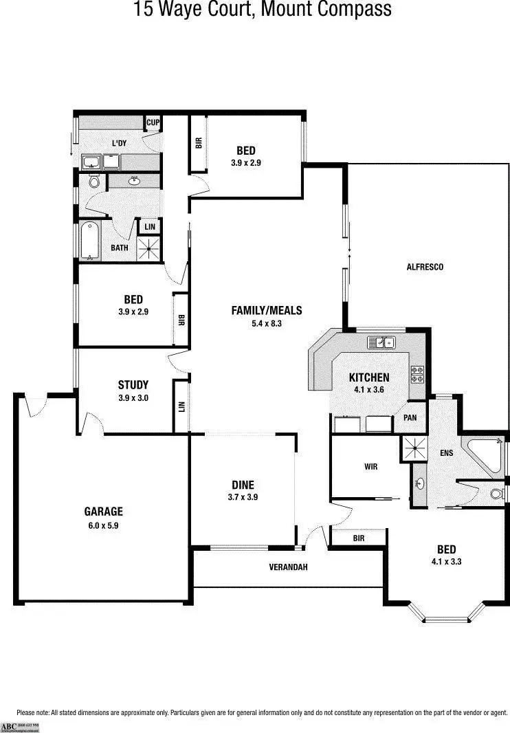Floorplan of Homely house listing, 15 Waye Court, Mount Compass SA 5210
