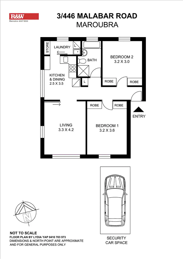 Floorplan of Homely apartment listing, 3/446 Malabar Road, Maroubra NSW 2035