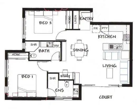 Floorplan of Homely apartment listing, 2/92 Main Street, Osborne Park WA 6017