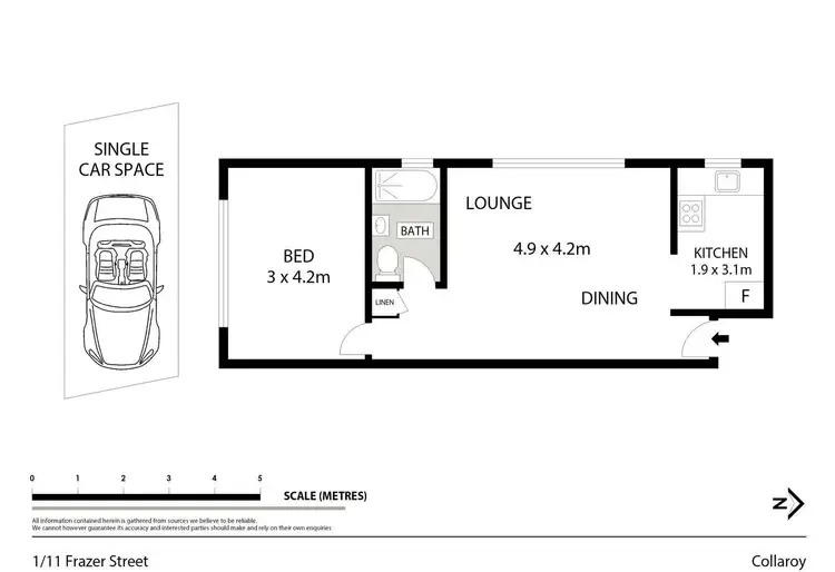 Floorplan of Homely unit listing, 1/11 Frazer Street, Collaroy NSW 2097