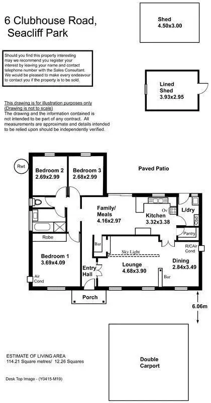 Floorplan of Homely house listing, 6 Clubhouse Road, Seacliff Park SA 5049