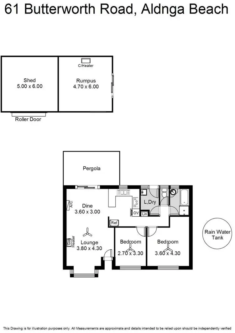 Floorplan of Homely house listing, 61 Butterworth Road, Aldinga Beach SA 5173