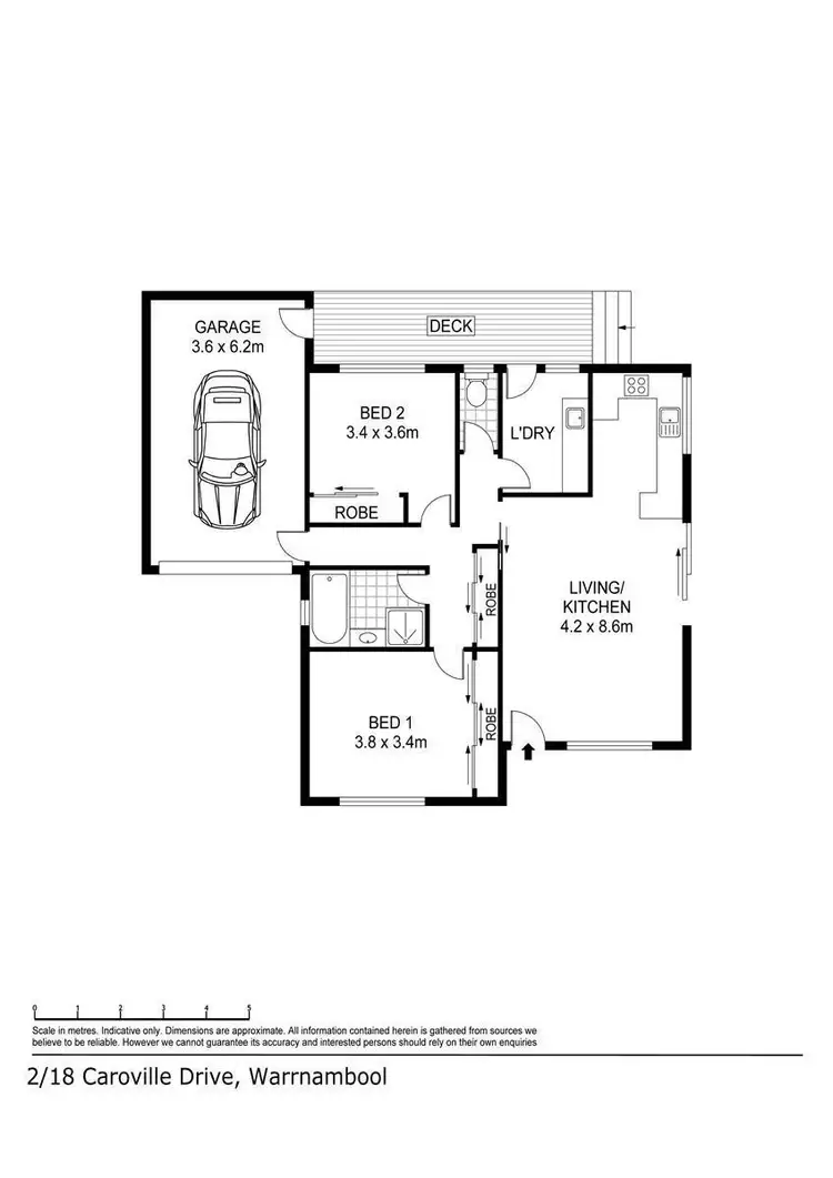 Floorplan of Homely house listing, 2/18 Caroville Drive, Warrnambool VIC 3280
