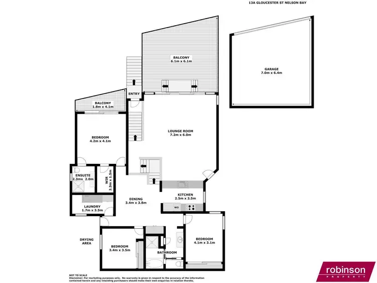 Floorplan of Homely semi-detached listing, 13A Gloucester Street, Nelson Bay NSW 2315