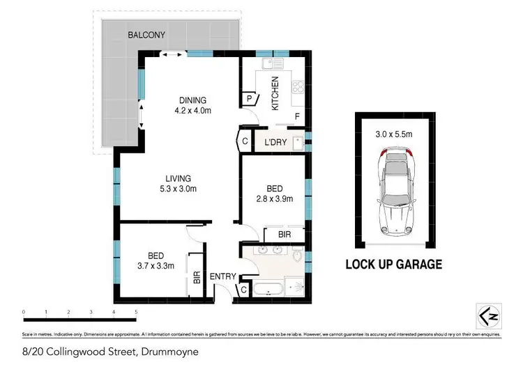 Floorplan of Homely apartment listing, 8/20 Collingwood Street, Drummoyne NSW 2047