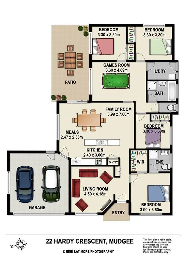 Floorplan of Homely house listing, 22 Hardy Crescent, Mudgee NSW 2850