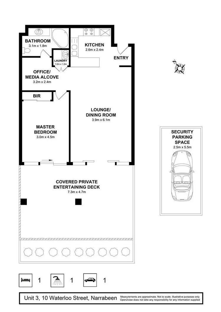 Floorplan of Homely apartment listing, 3/10 Waterloo Street, Narrabeen NSW 2101