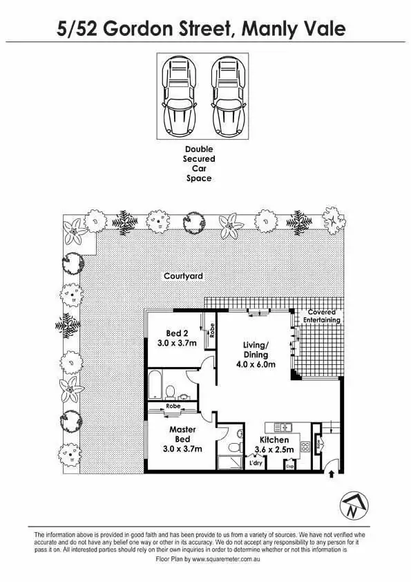 Floorplan of Homely apartment listing, 5/52 Gordon Street, Manly Vale NSW 2093