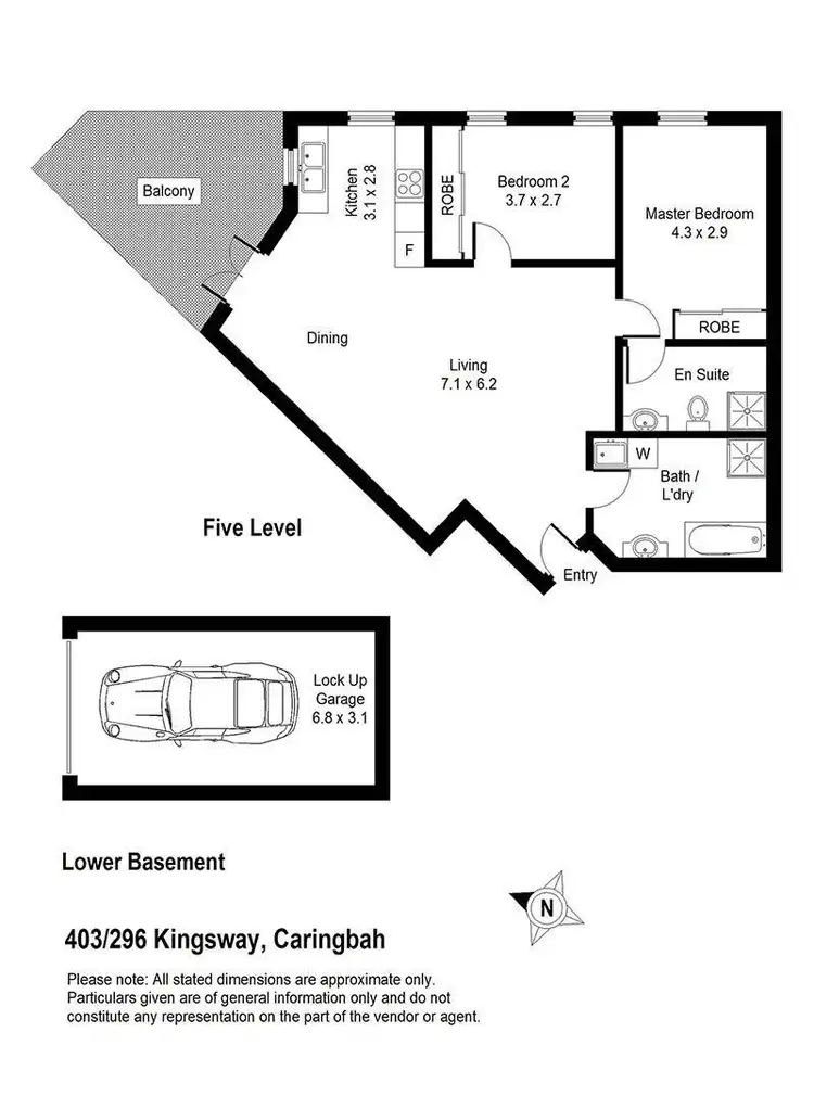 Floorplan of Homely apartment listing, 403/296-300 Kingsway, Caringbah NSW 2229
