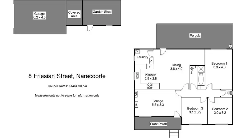 Floorplan of Homely house listing, 8 Friesian Street, Naracoorte SA 5271