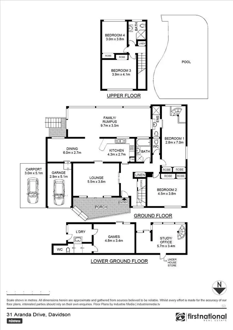 Floorplan of Homely house listing, 31 Aranda Drive, Davidson NSW 2085