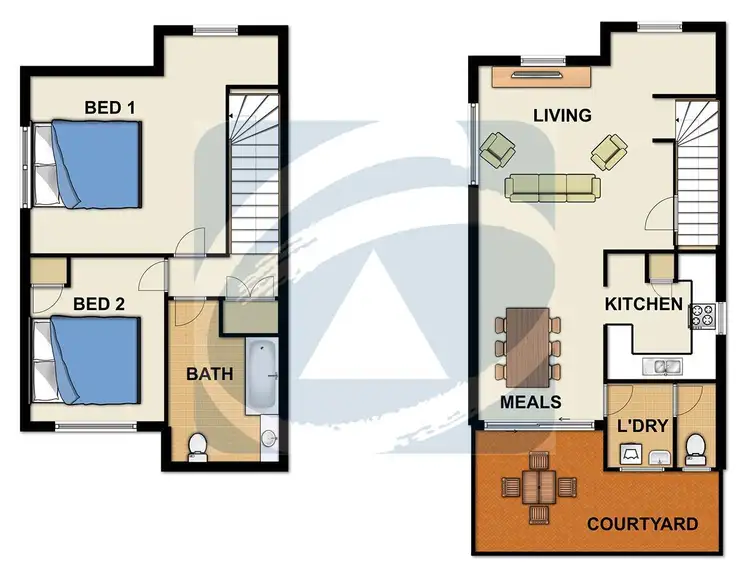 Floorplan of Homely townhouse listing, 6/11-13 Smith Road, Woodridge QLD 4114