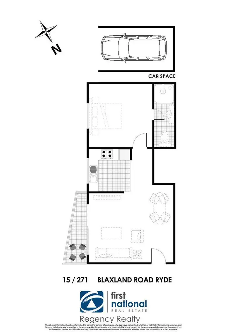 Floorplan of Homely unit listing, 15/271 Blaxland Road, Ryde NSW 2112
