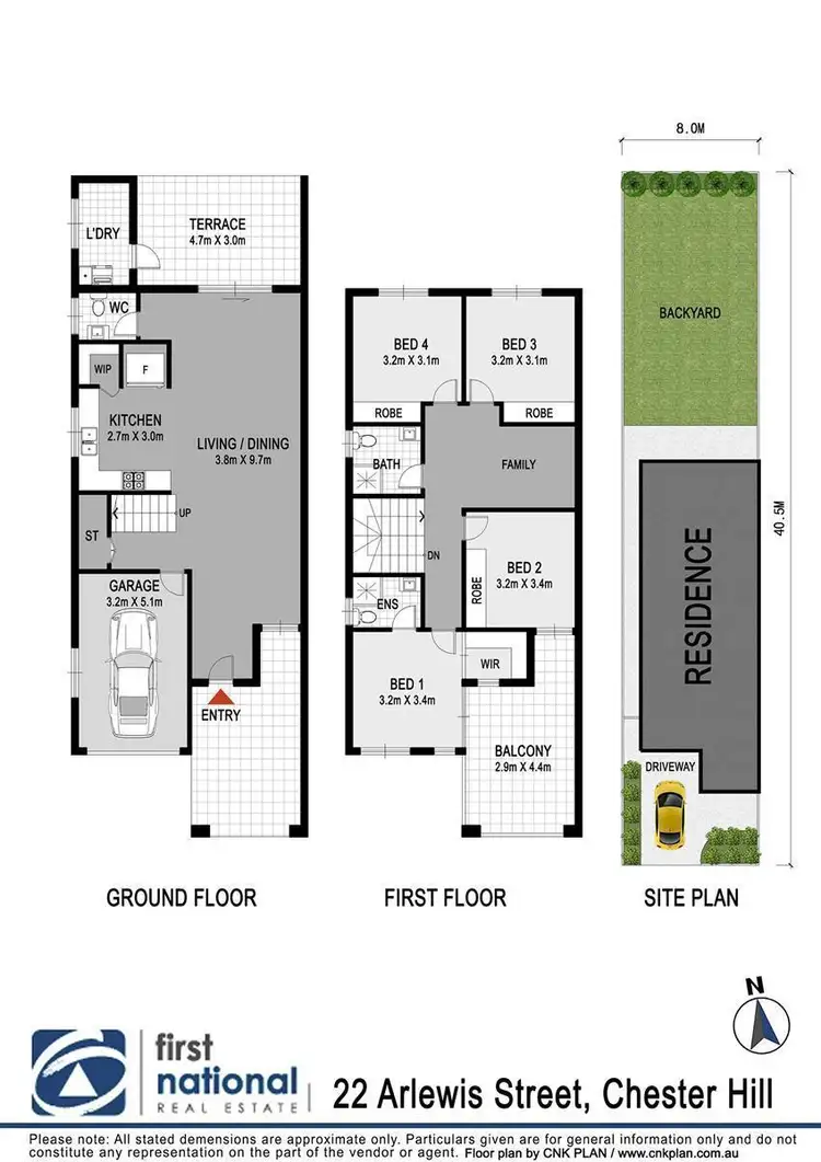 Floorplan of Homely semi-detached listing, 22a Arlewis Street, Chester Hill NSW 2162