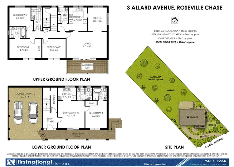 Floorplan of Homely house listing, 3 Allard Avenue, Roseville Chase NSW 2069