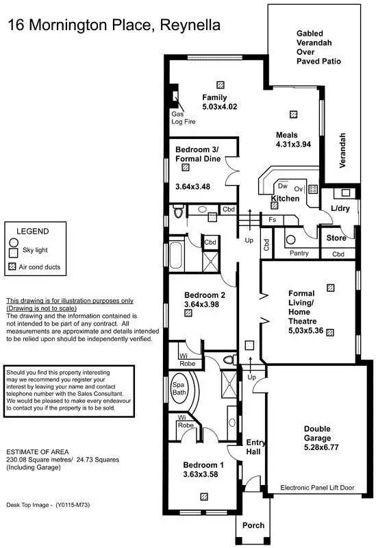 Floorplan of Homely house listing, 16 Mornington Place, Reynella SA 5161