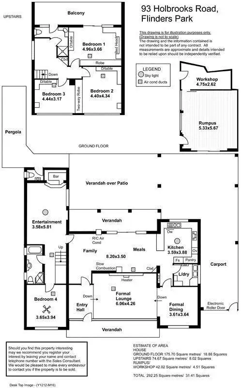 Floorplan of Homely house listing, 93 Holbrooks Road, Flinders Park SA 5025