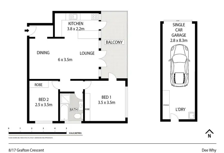 Floorplan of Homely unit listing, 8/17 Grafton Crescent, Dee Why NSW 2099