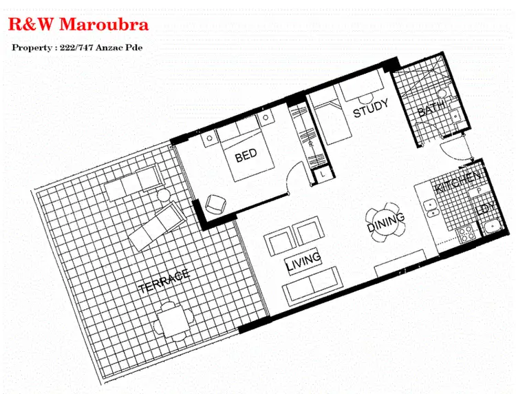 Floorplan of Homely apartment listing, 222/747 Anzac Parade, Maroubra NSW 2035