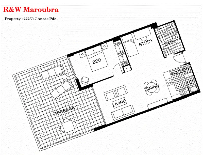 Floorplan of Homely apartment listing, 222/747 Anzac Parade, Maroubra NSW 2035