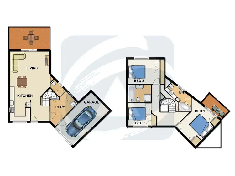 Floorplan of Homely townhouse listing, 21/104 Ewing Road, Woodridge QLD 4114