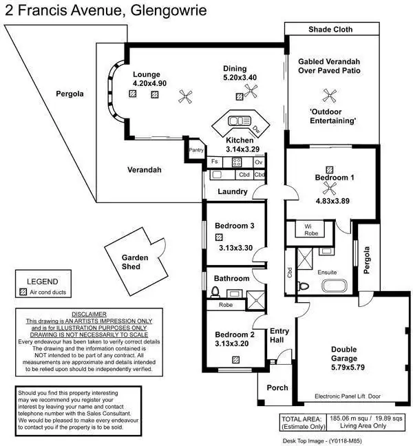 Floorplan of Homely house listing, 2 Francis Avenue, Glengowrie SA 5044