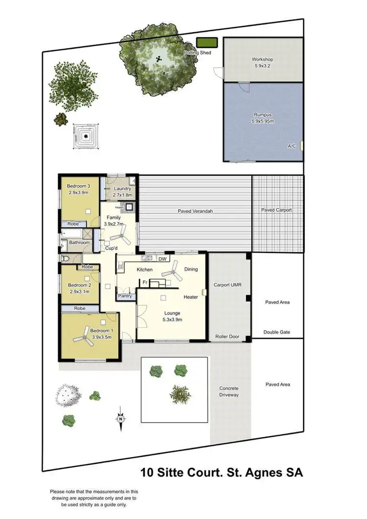 Floorplan of Homely house listing, 10 Sitte Court, St Agnes SA 5097