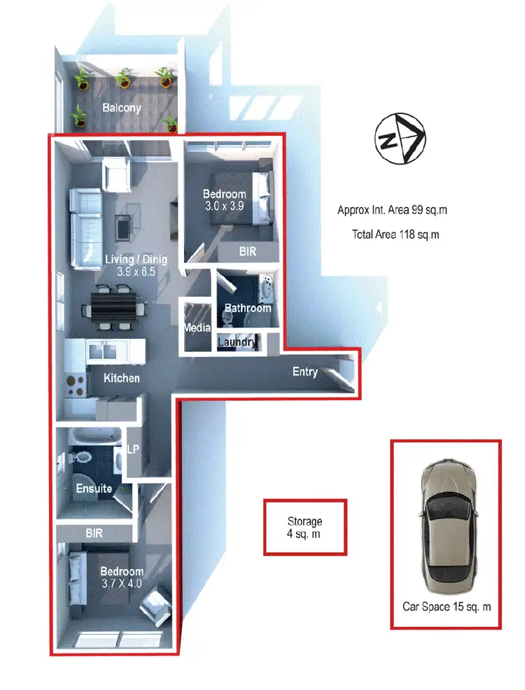 Floorplan of Homely apartment listing, 718/6 Marquet Street, Rhodes NSW 2138