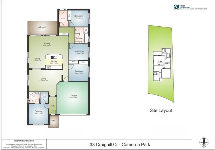 Floorplan of Homely house listing, 33 Craighill Crescent, Cameron Park NSW 2285