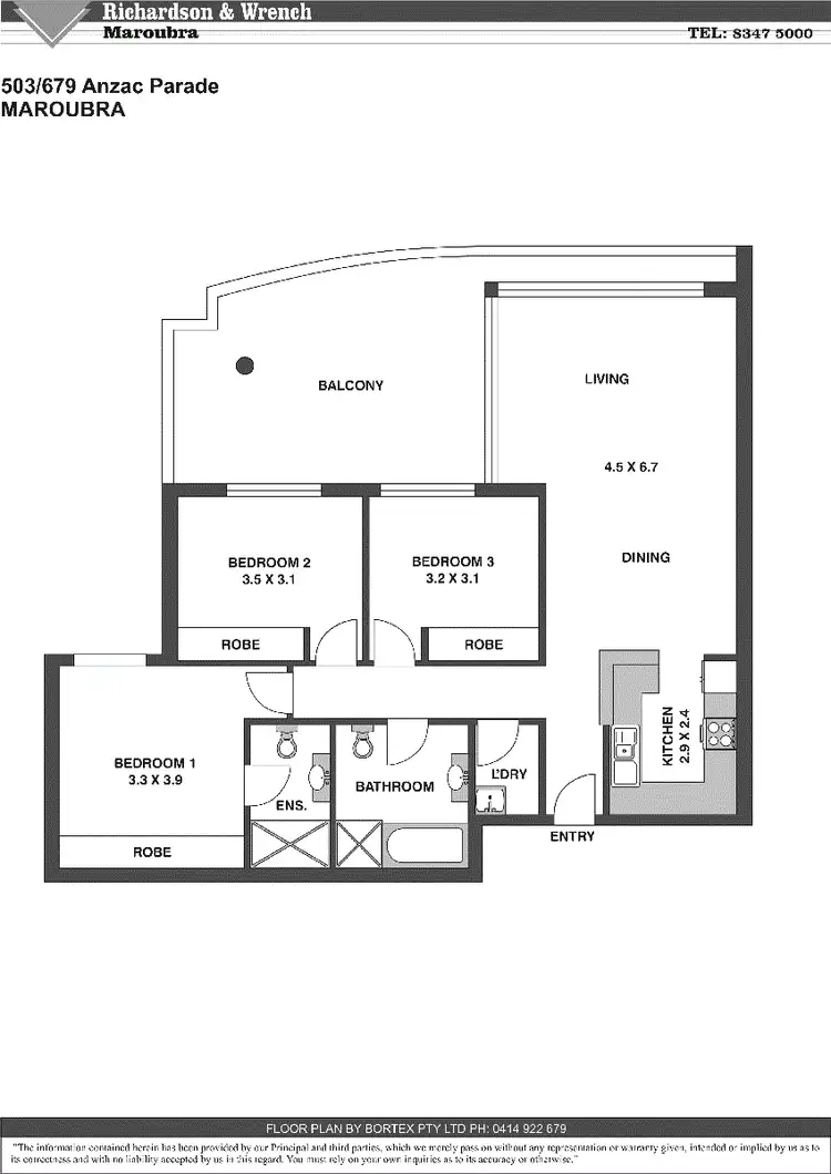 Floorplan of Homely apartment listing, 503/679 Anzac Parade, Maroubra NSW 2035