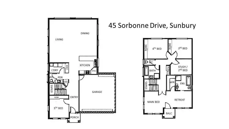 Floorplan of Homely house listing, 45 Sorbonne Drive, Sunbury VIC 3429
