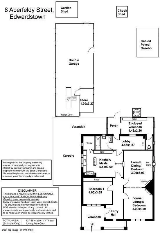 Floorplan of Homely house listing, 8 Aberfeldy Avenue, Edwardstown SA 5039