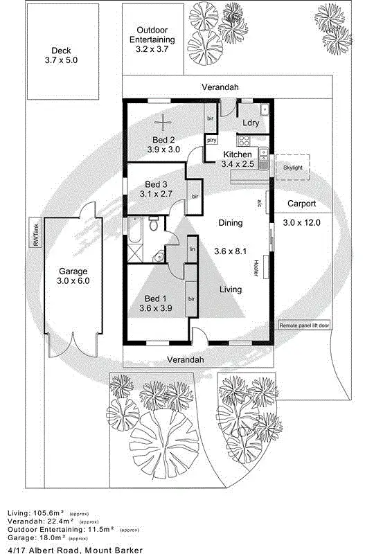 Floorplan of Homely house listing, 4/17 Albert Road, Mount Barker SA 5251
