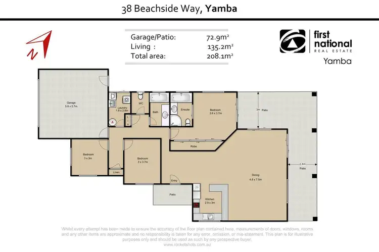 Floorplan of Homely house listing, 38 Beachside Way, Yamba NSW 2464