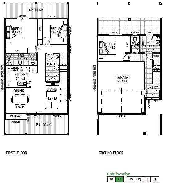 Floorplan of Homely townhouse listing, Unit 11 Summit Drive, Coffs Harbour NSW 2450