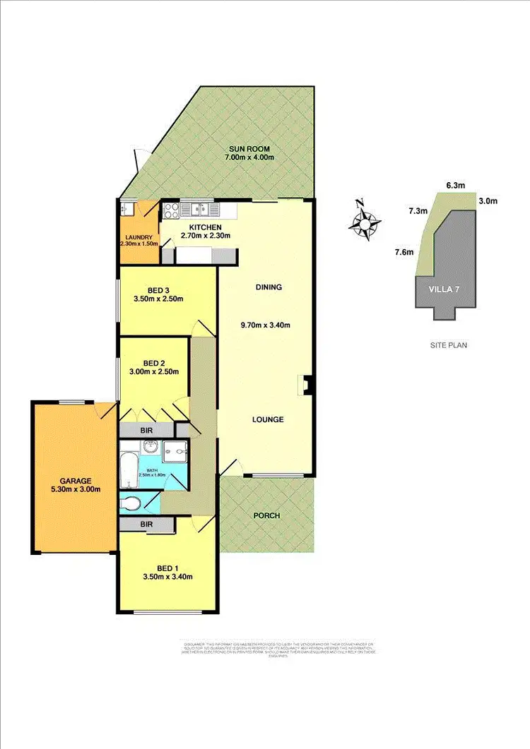 Floorplan of Homely villa listing, 7/2 Bancks Avenue, Cardiff South NSW 2285