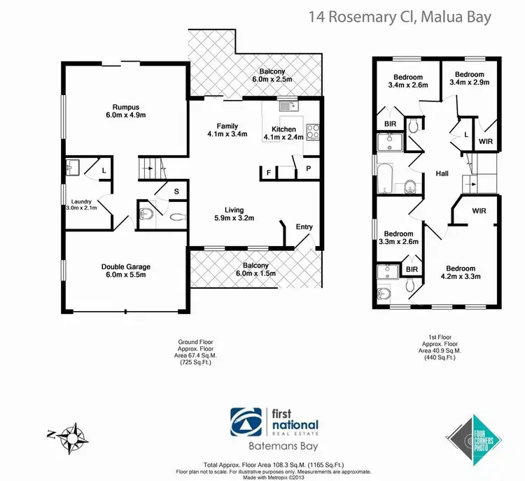 Floorplan of Homely house listing, 14 Rosemary Close, Malua Bay NSW 2536