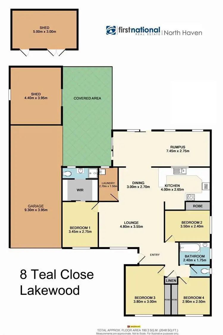 Floorplan of Homely house listing, 8 Teal Close, Laurieton NSW 2443