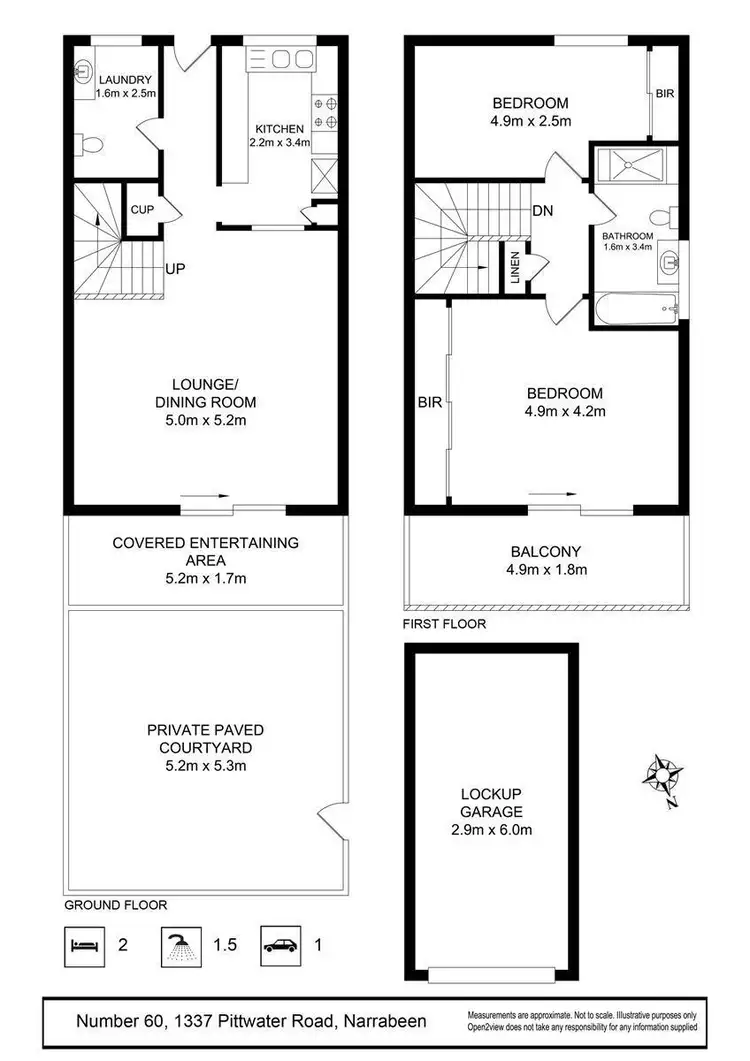 Floorplan of Homely townhouse listing, 60/1337 Pittwater Road, Narrabeen NSW 2101