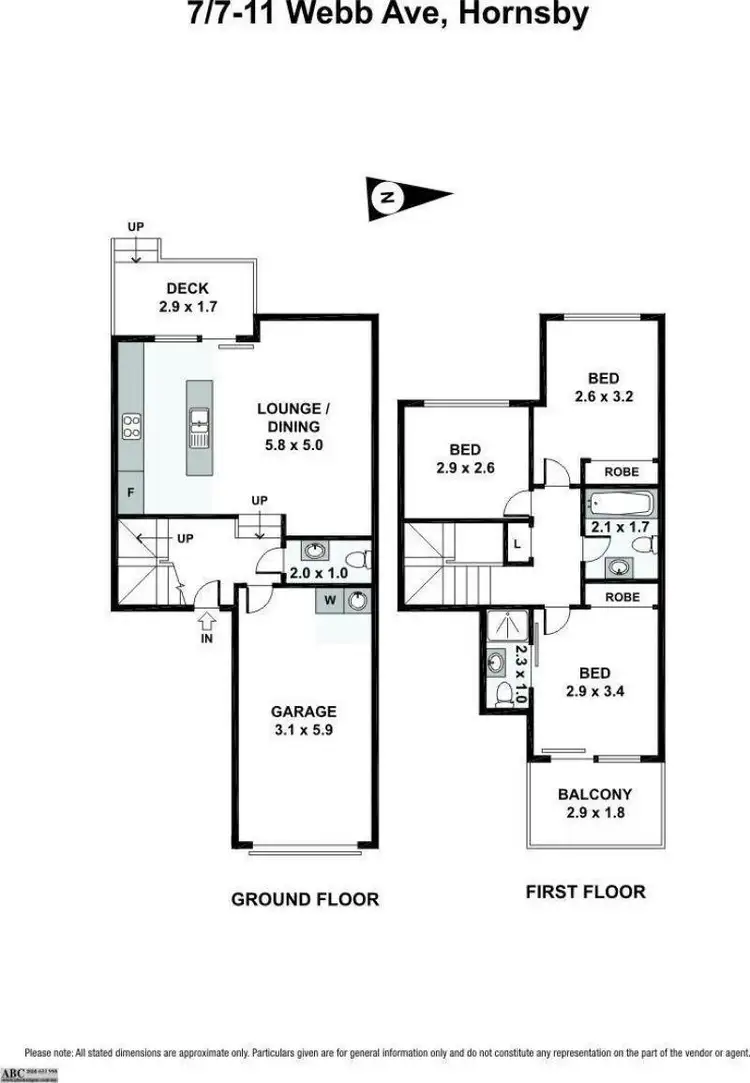 Floorplan of Homely townhouse listing, 7/7-11 Webb Avenue, Hornsby NSW 2077
