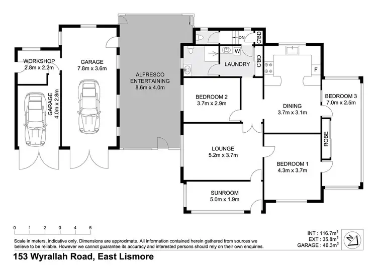 Floorplan of Homely house listing, 153 Wyrallah Road, East Lismore NSW 2480