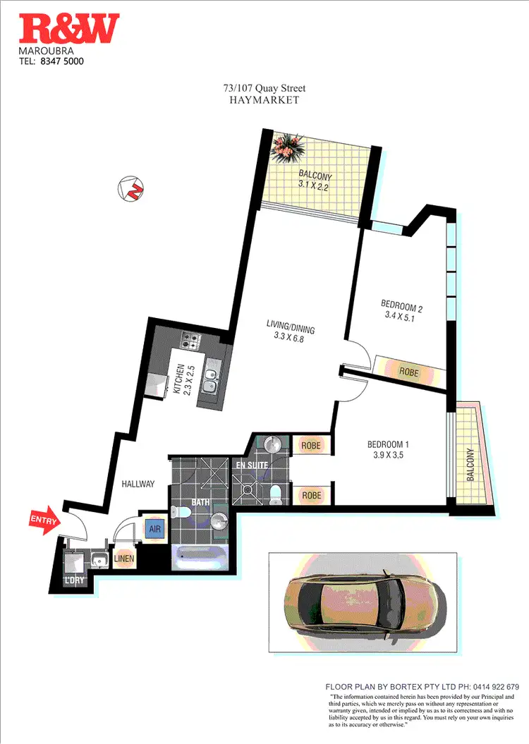 Floorplan of Homely apartment listing, 73/107-121 Quay Street, Sydney NSW 2000