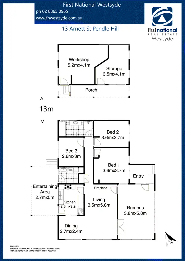 Floorplan of Homely house listing, 13 Arnett Street, Pendle Hill NSW 2145