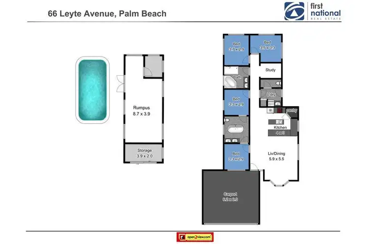 Floorplan of Homely house listing, 66 Leyte Avenue, Palm Beach QLD 4221