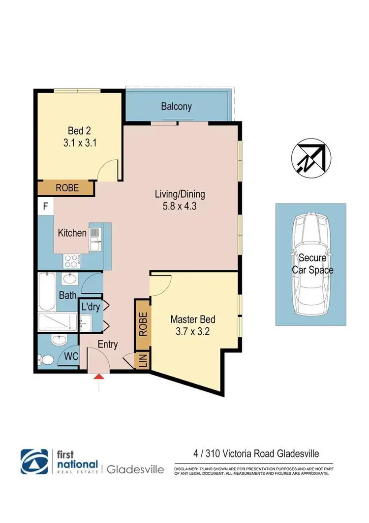 Floorplan of Homely apartment listing, 4/310 Victoria Road, Gladesville NSW 2111